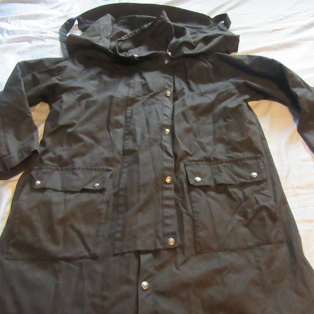 The Australian Outback Collection Mens Original Drover Coat Cotton Oilskin Sz S